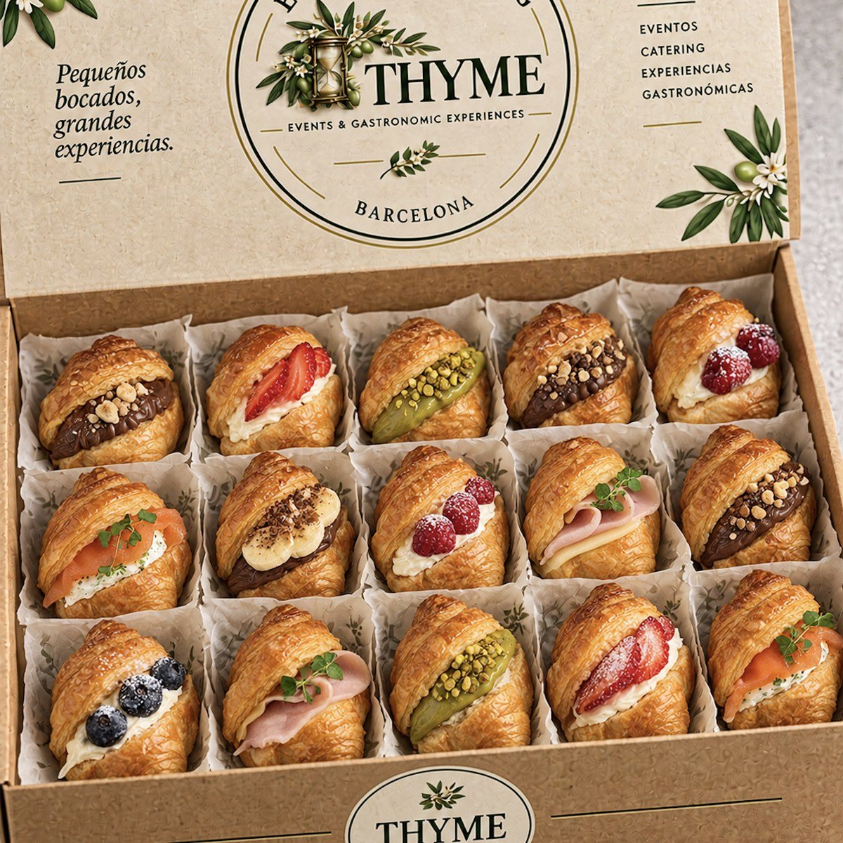 Mini croissants rellenos THYME
