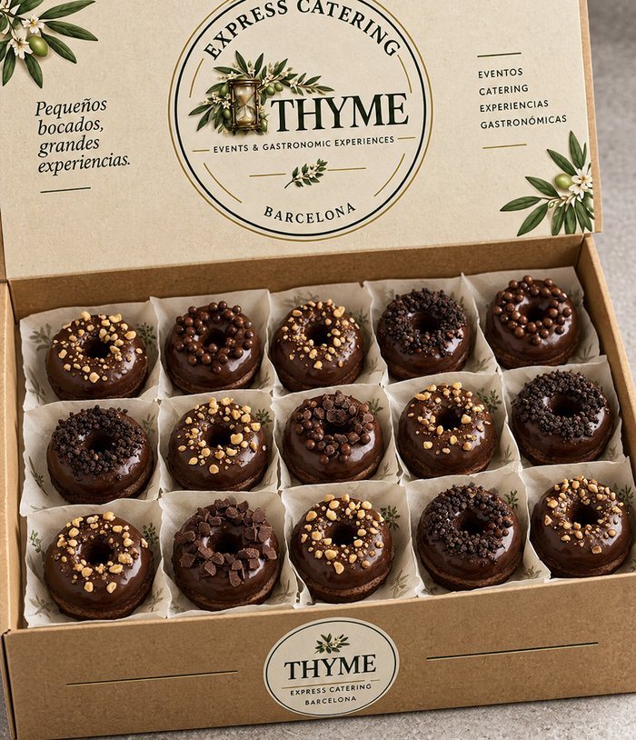Mini donuts de chocolate de THYME