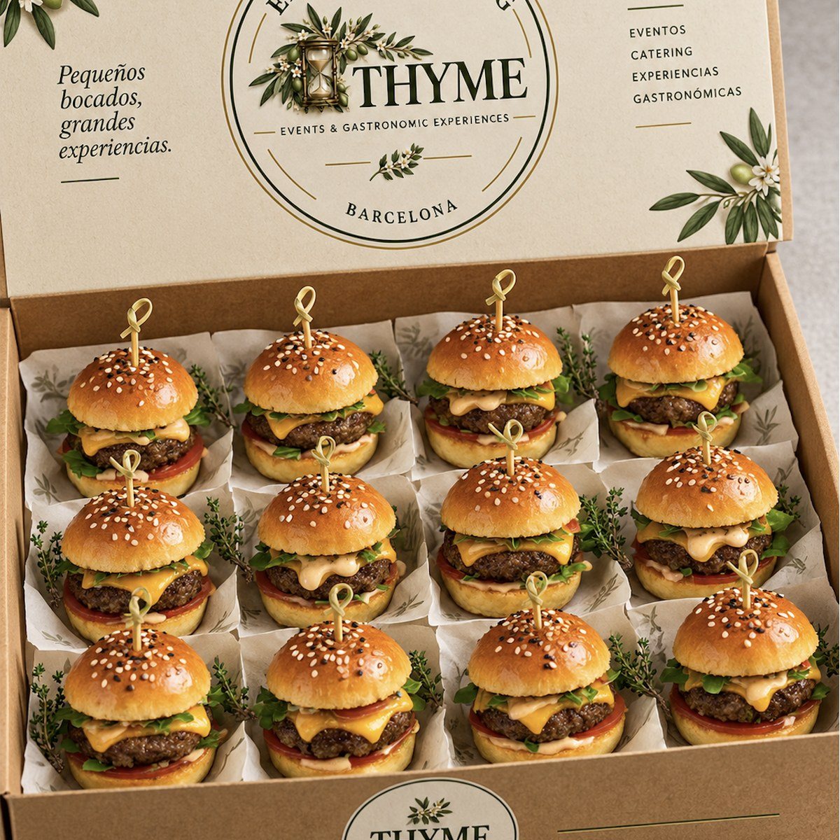 Mini burgers gourmet THYME